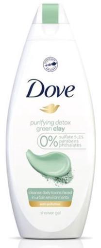Kūno prausimosi želė Dove Green Clay, 500 ml