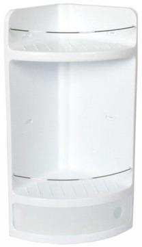 Vonios lentyna Tatay Corner Shelf With Drawer, 20 cm x 50 cm x 20 cm, balta sp.