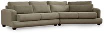 Sofa Hanah Home River 4 560ARE1833, žalia sp., dešininė, 105 x 330 cm x 90 cm