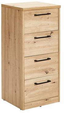 Komoda Easy, ruda/juoda, 36 cm x 3.8 cm x 84 cm