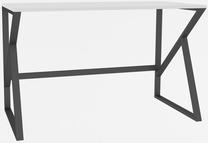 Rašomasis stalas Kalune Design Murren 495SSE1508, 120 cm x 60 cm, 75 cm, balta sp./juoda sp.