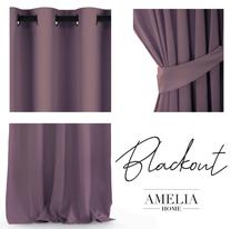 Blackout aizkari AmeliaHome Blackout, violeta krās., 140 cm x 245 cm