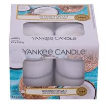 Свеча, чайная свеча/свеча-таблетка Yankee Candle Coconut Splash, 4 - 6 час, 117.6 г, 12 шт., белый цв.