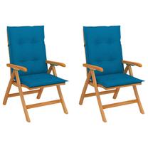 Õuetoolide komplekt VLX 48980+314245, sinine v., 74.5 cm x 60 cm x 104 cm, 2 tk.