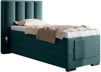 Lova viengulė continental Veros Velvetmat 38, 90 x 200 cm, tamsiai žalia sp., su čiužiniu