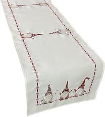 Ziemassvētku galda celiņš taisnstūrveida OSD01-1, balta krās./sarkana krās., 40 x 85 cm