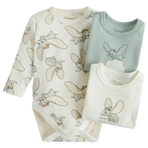 Pikkade varrukatega beebi body, klassikaline, poistele/imikutele Cool Club Dumbo LUU2700422-00, beež v./roheline v., 80 cm, 3 tk