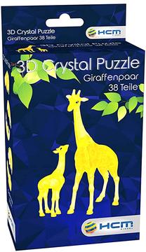 3D пазл HCM Kinzel Pair of Giraffes 59177, 9.4 см x 5 см, 38 шт., желтый цв.