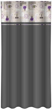 Naktinė užuolaida ZMO-093, grafito sp./smėlio sp./violetinė sp., 160 cm x 250 cm
