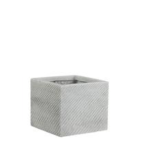 Gėlių vazonas 1059573, keramika, 25 cm x 25 cm, Ø 25 cm, balta sp.