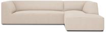 Kampinė sofa Micadoni Home Ruby 4 Seats, kreminė sp., dešininė, 273 x 180 cm x 69 cm