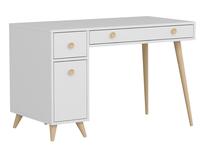 Rašomasis stalas su spintele Kalune Design Inarch, 120 cm x 60 cm, 76 cm, balta sp.