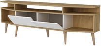 ТВ стол Kalune Design Dennis, дубовый цв./белый цв., 180 см x 35 см x 58.6 см