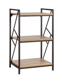 Pastatoma lentyna Home4you Study, ąžuolo/ruda, 60 cm x 40 cm x 99 cm