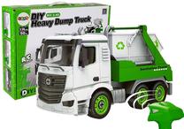 Rc šiukšliavežė Lean Toys Heavy Dump Truck LT7252, 1:14, balta sp./žalia sp.