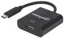 Adapteris Manhattan USB / HDMI USB 3.1 C male, HDMI 19 pin female, 0.8 m, melna krās.
