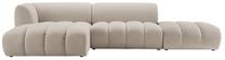Modulinė sofa Micadoni Harry Velvet, kreminė sp., kairinė, 317 x 160 cm x 72 cm