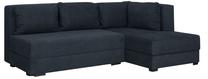 Kampinė sofa - lova Bodzio Judyta Classic, tamsus grafitas sp., dešininė, 155 x 225 cm x 77 cm
