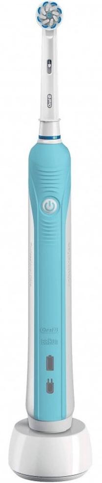 Elektrinis dantų šepetėlis Braun Oral-B Pro 700 Sensi, balta sp./žydra sp.