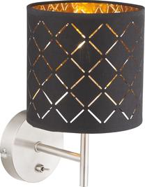 Lampa sienas Globo Clarke 15229W, E14, 1 x 40 W, zelta krās./melna krās. / sudraba krās.