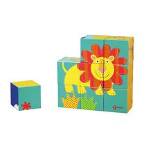 Koka klucīši Classic World Wood Cubes Animals 3545