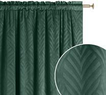 Naktinė užuolaida Room99 Leafly, tamsiai žalia sp., 140 cm x 260 cm