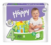Sauskelnės Happy Maxi, 4 dydis, 8 - 18 kg, 8 vnt.