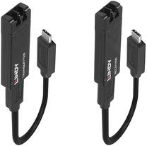 Pagarinātājs Lindy 100m Fibre Optic USB 3.2 Type C Extender 43312 USB-C male/Duplex LC female, USB-C male/Duplex LC female, melna krās.