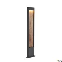 Brīvi stāvošs āra gaismeklis SLV Flatt Pole, 9.7W, LED, IP65, brūna krās., 4.5 cm x 100 cm