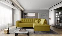 Kampinė sofa Lanvin Nube 45, geltona sp., dešininė, 210 x 260 cm x 93 cm