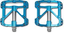 Pedalas Cube Flat SLT 14366, aliuminis, mėlyna sp./pilka sp., 2 vnt.