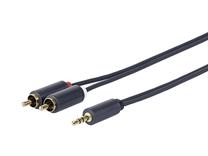 Kabelis Vivolink PROMJRCA7 3.5 mm, 2 x RCA male, 15 m, juoda sp.