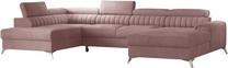 Kampinė sofa Lacante Nube 24, rožinė sp., kairinė, 202 x 354 cm x 92 cm