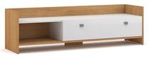 TV staliukas Open, ąžuolo/balta, 140 cm x 37 cm x 40 cm
