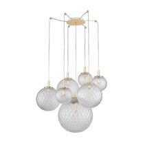 Valgusti rippuv TK Lighting Cadix 4608, G9, 7 x 6 W, läbipaistev v. / kuldne v.