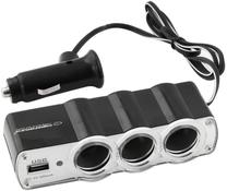Adapteris Esperanza, USB/Cigarette Lighter Socket, juoda sp.