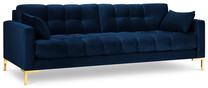 Sofa Micadoni Home Mamaia Velvet, mėlyna sp., 177 x 92 cm x 75 cm