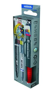 Žymeklių rinkinys Markal Trades Marker+ Dry 2In1 Elec'Pack, 21 cm, įvairių spalvų, 2 vnt.
