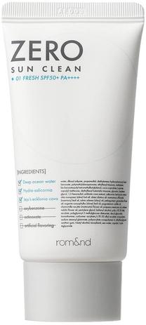 Kremas įdegio priežiūrai veidui Rom&nd Zero Sun Clean 01 Fresh SPF50+, 50 ml