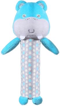 Погремушка BabyOno Squeaky Toy Hippo Marcel