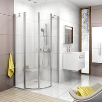 Dušo kabina Ravak Chrome CSKK4-80 3Q140100Z1, be padėklo, 80 cm x 80 cm x 195 cm, balta sp./chromo sp./grūdintas
