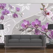 Fototapete Artgeist Flight Of Purple Orchids, 105 cm x 150 cm