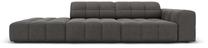 Sofa Micadoni Home Jennifer Velvet 3 Seats, tamsiai pilka sp., kairinė, 262 x 102 cm x 70 cm