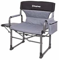 Sulankstoma turistinė kėdė King Camp Ash C10 XXL, juoda sp./pilka sp.