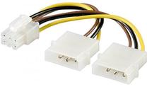 Adapteris Goobay 5.25 male x 2", PCI Express 6-pin male, 0.15 m