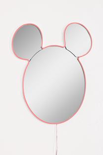 Spogulis Kalune Design Mickey Silver Led, ar gaismu, stiprināms, 53 cm x 50 cm, rozā krās.