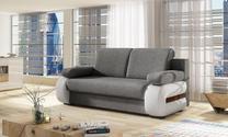 Sofa Laura Sawana 05, Soft 17, balta sp./tamsiai pilka sp., 200 x 202 cm x 84 cm
