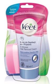 Depiliacinis kremas Veet InShower Sensitive Depilatory, 135 ml