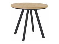 Valgomojo stalas išskleidžiamas Pares, ąžuolo sp./juoda sp., 90 - 180 cm x 90 cm x 76 cm