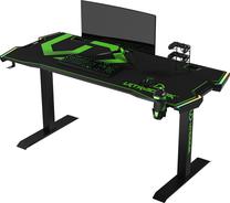 Arvutimängulaud Ultradesk Force, 166 cm x 70 cm, 76.5 cm, must v./roheline v.